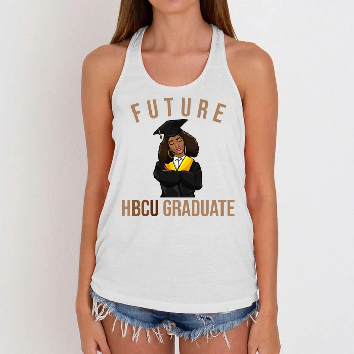 Future HBCU Graduate Historical Black College Women's Knotted Racerback Tank