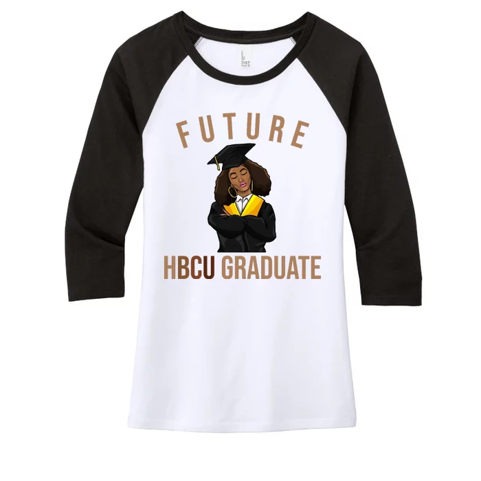 Future HBCU Graduate Historical Black College Women's Tri-Blend 3/4-Sleeve Raglan Shirt