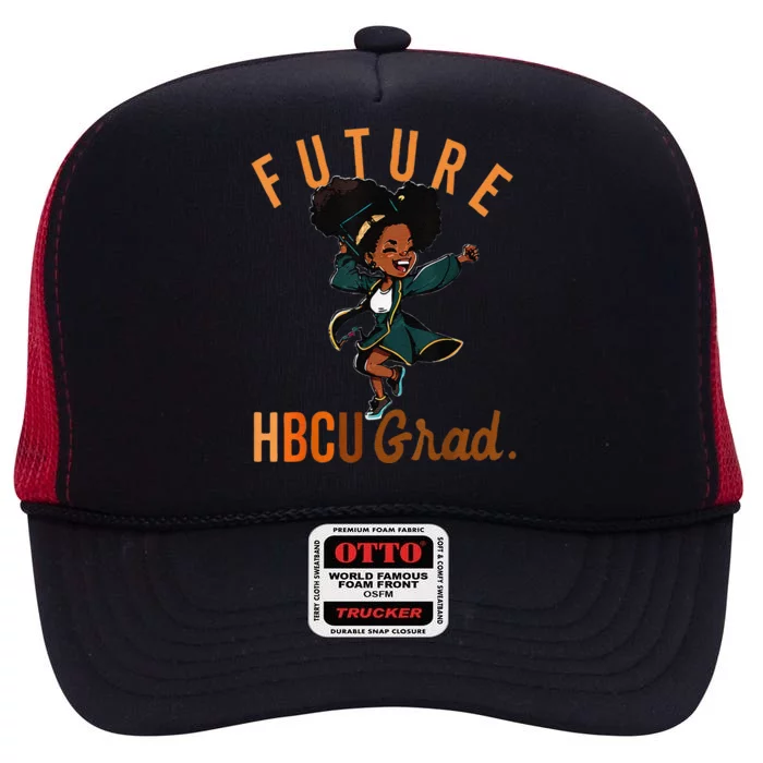 Future HBCU Grad History Black College High Crown Mesh Trucker Hat