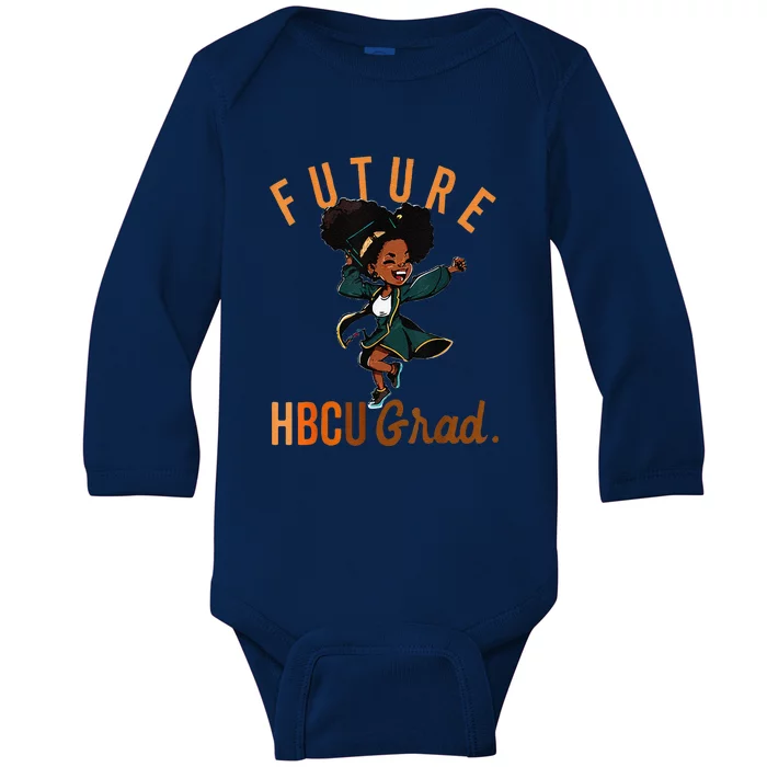 Future HBCU Grad History Black College Baby Long Sleeve Bodysuit