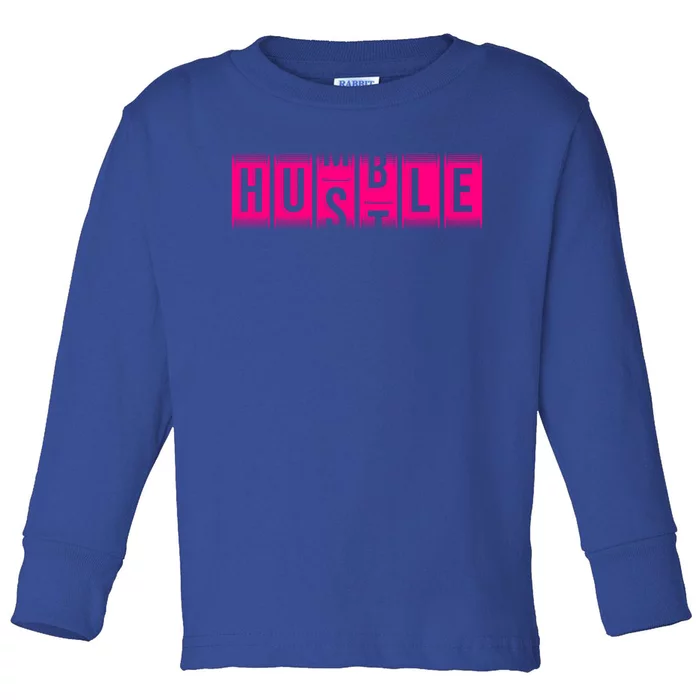 Funny Hustle Gift And Cool Humble Odometer Gift Toddler Long Sleeve Shirt