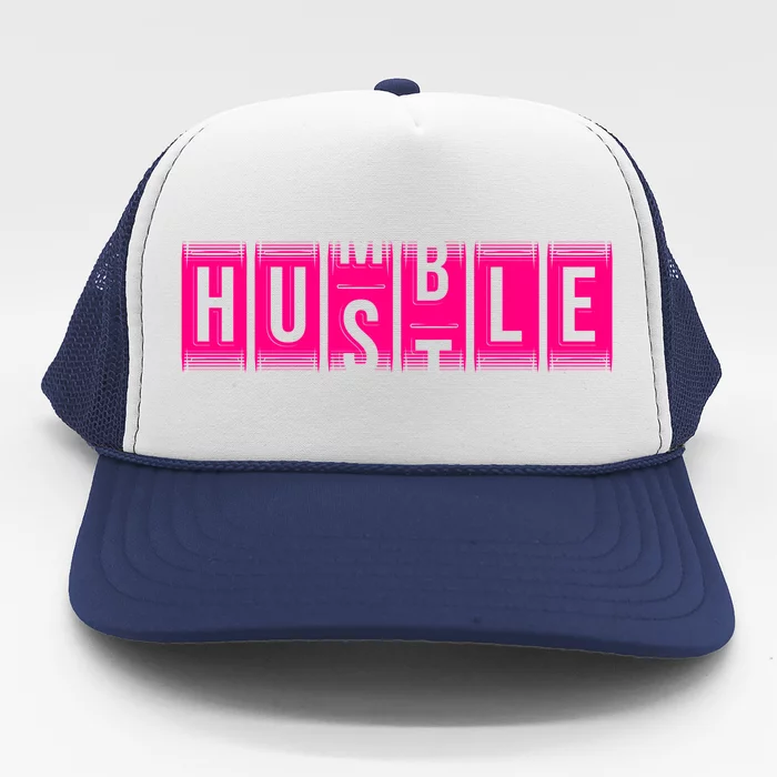 Funny Hustle Gift And Cool Humble Odometer Gift Trucker Hat