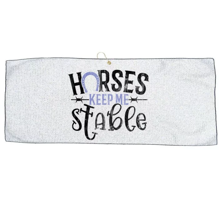 Funny Horse Gift For Women Horses Keep Me Stable Large Microfiber Waffle Golf Towel