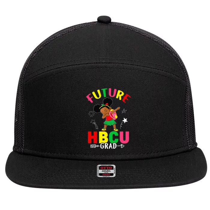 Future HBCU Grad Girl Graduation HBCU 7 Panel Mesh Trucker Snapback Hat