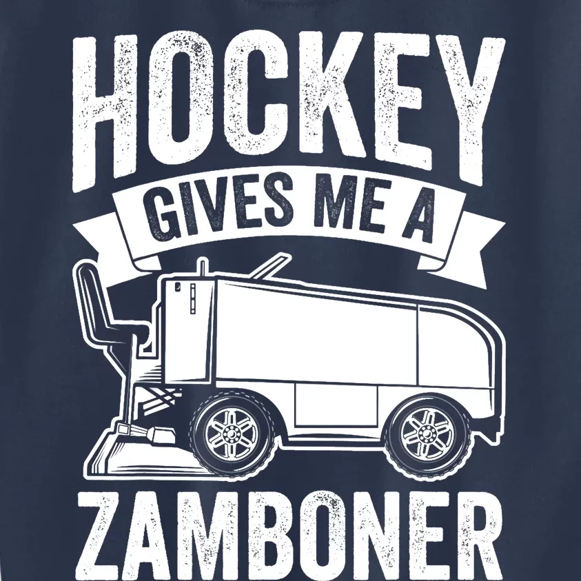 Funny Hockey Gives Me A Zamboner Ice Hockey A Zamboni Driver Kids Sweatshirt