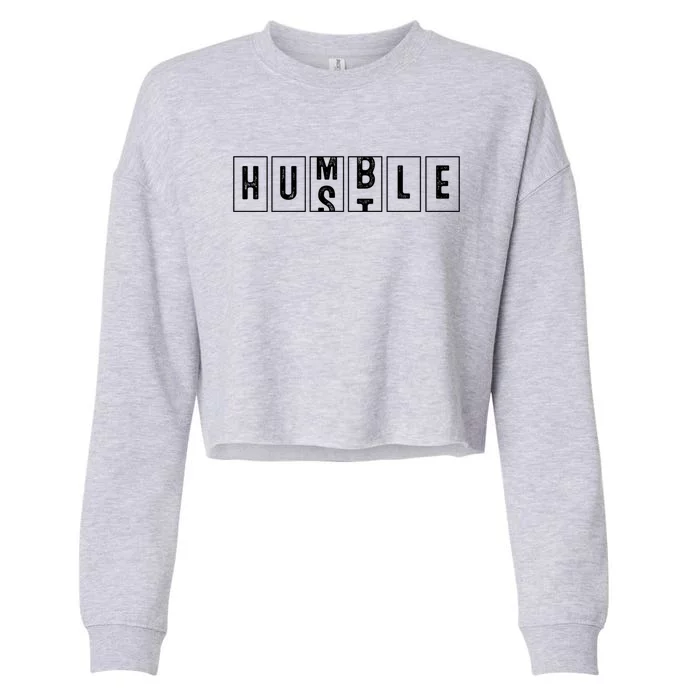 Funny Hustle Gift And Cool Humble Odometer Cool Gift Cropped Pullover Crew