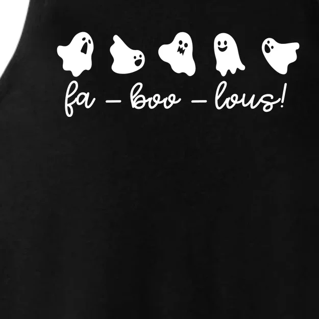 Faboolous Halloween Ghosts Cute Ladies Tri-Blend Wicking Tank