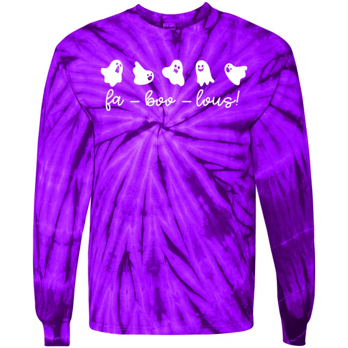 Faboolous Halloween Ghosts Cute Tie-Dye Long Sleeve Shirt