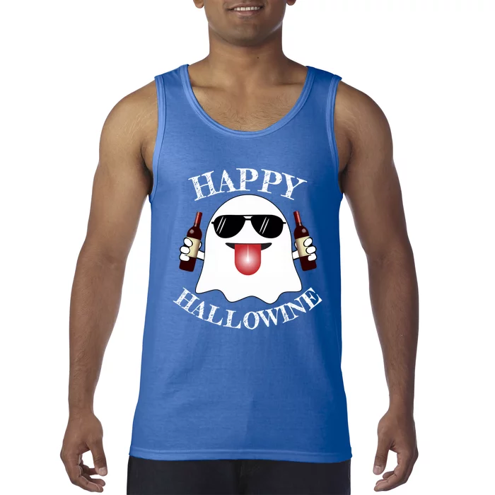 Funny Halloween Ghost Wine Ing Dad Mom Joke Gift Tank Top