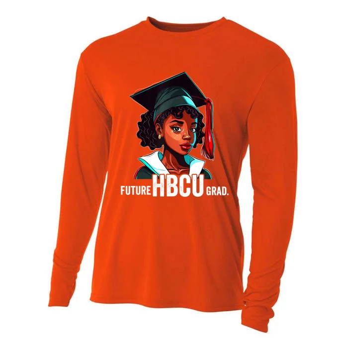 Future HBCU Grad History Black College Girl Women Melanin Cooling Performance Long Sleeve Crew