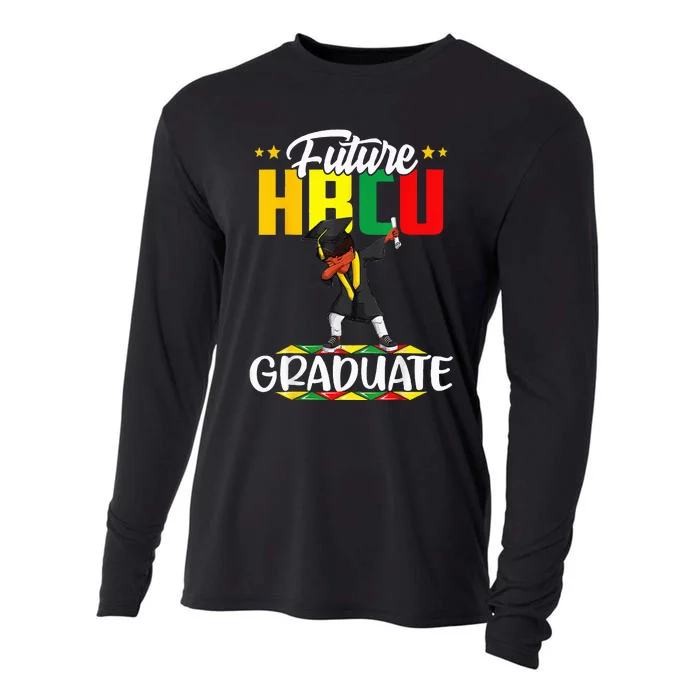 Future HBCU Graduate Afro Black  College Graduation Cooling Performance Long Sleeve Crew