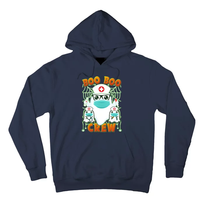 Funny Halloween Ghost Nurse Boo Boo Crew Hoodie