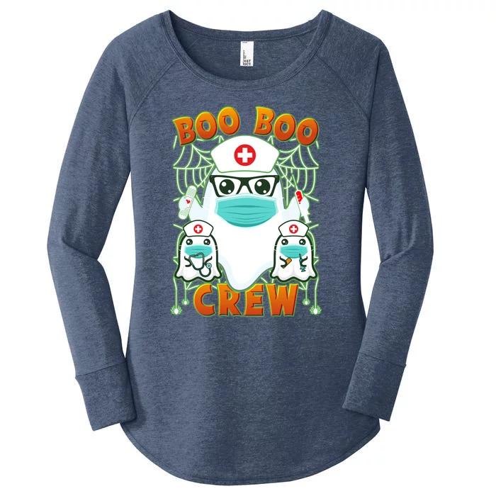 Funny Halloween Ghost Nurse Boo Boo Crew Women's Perfect Tri Tunic Long Sleeve Shirt