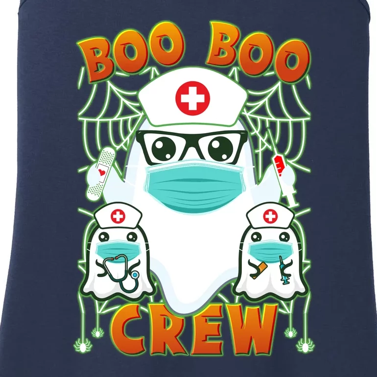 Funny Halloween Ghost Nurse Boo Boo Crew Ladies Essential Tank