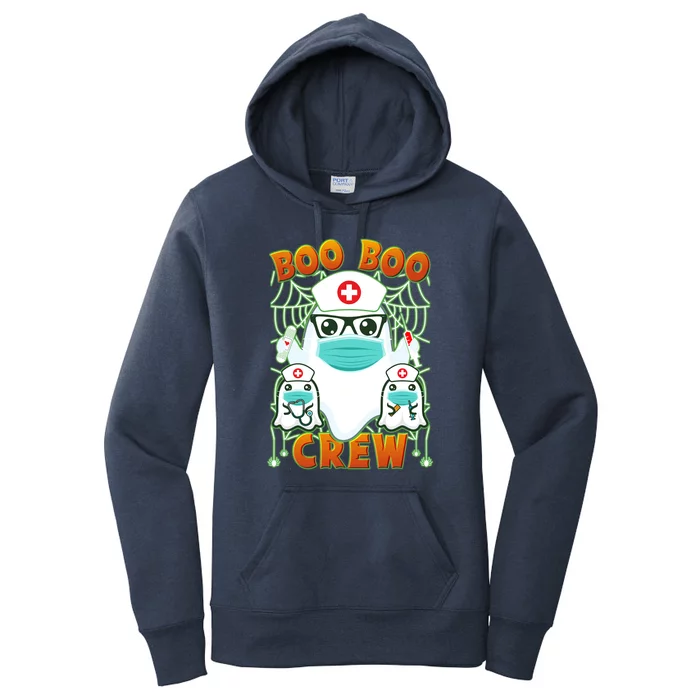 Funny Halloween Ghost Nurse Boo Boo Crew Women's Pullover Hoodie