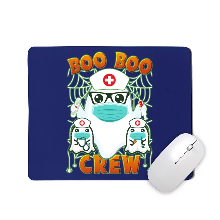 Funny Halloween Ghost Nurse Boo Boo Crew Mousepad