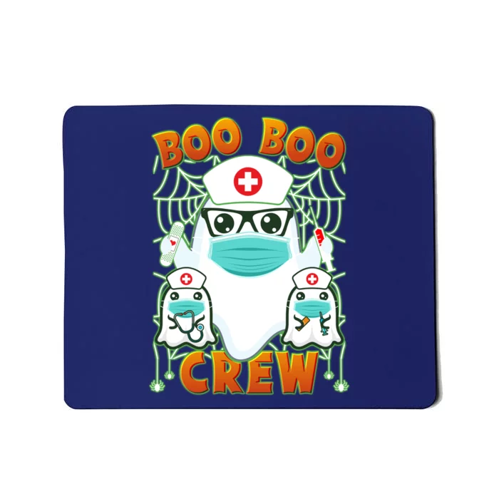 Funny Halloween Ghost Nurse Boo Boo Crew Mousepad