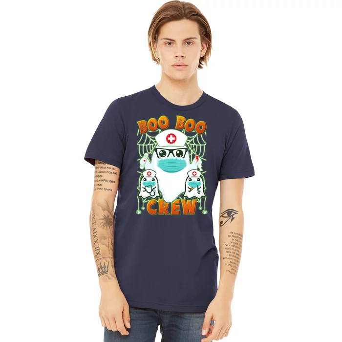 Funny Halloween Ghost Nurse Boo Boo Crew Premium T-Shirt