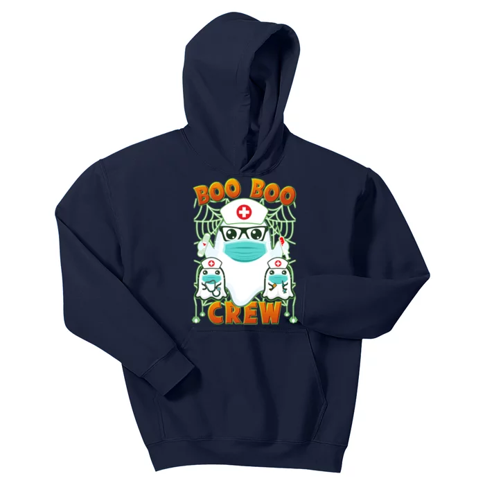 Funny Halloween Ghost Nurse Boo Boo Crew Kids Hoodie