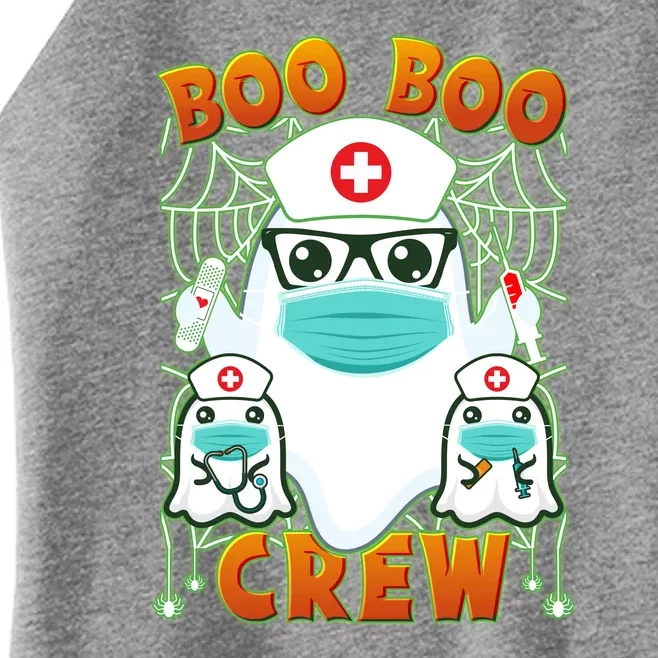 Funny Halloween Ghost Nurse Boo Boo Crew Women’s Perfect Tri Rocker Tank