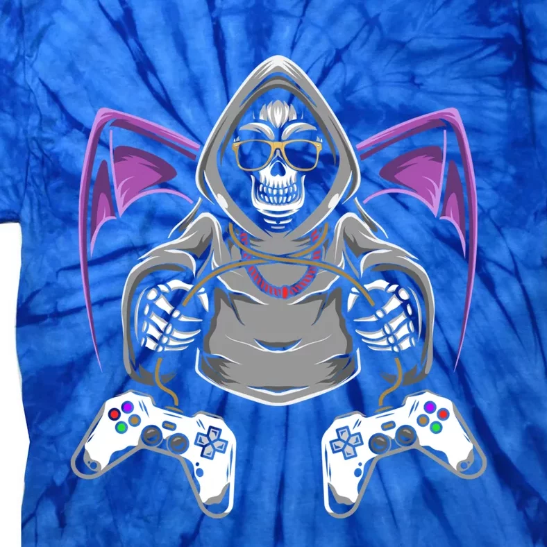 Funny Halloween Gamer Skeleton Costume Cool Gift Tie-Dye T-Shirt