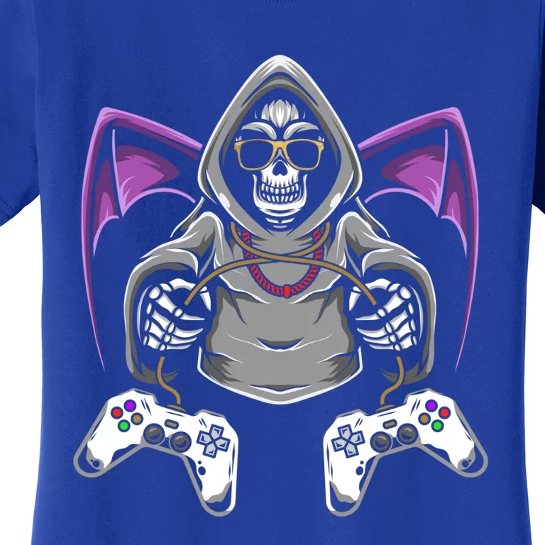 Funny Halloween Gamer Skeleton Costume Cool Gift Women's T-Shirt