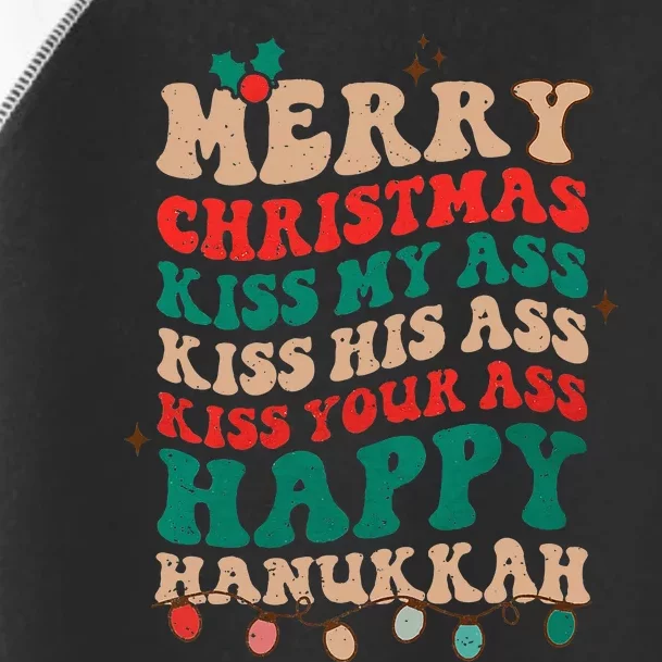 Festive Holiday Greetings Cheeky Christmas & Hanukkah Celebration Toddler Fine Jersey T-Shirt