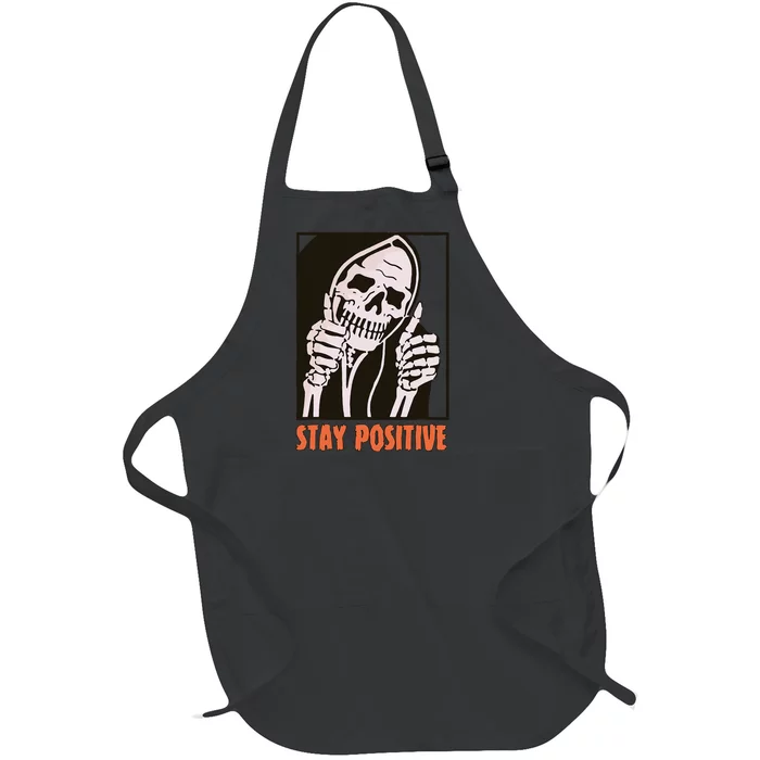 Funny Halloween Grim Reaper Full-Length Apron With Pocket