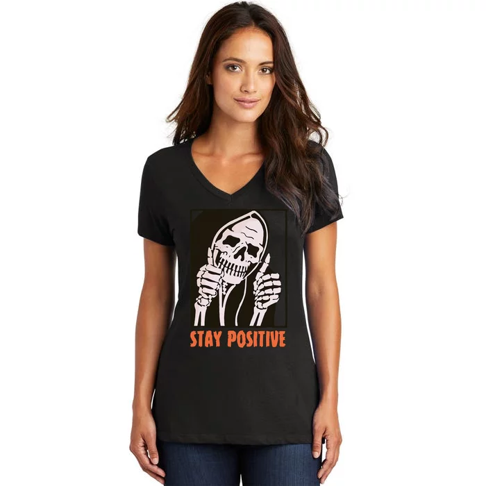 Funny Halloween Grim Reaper Women's V-Neck T-Shirt