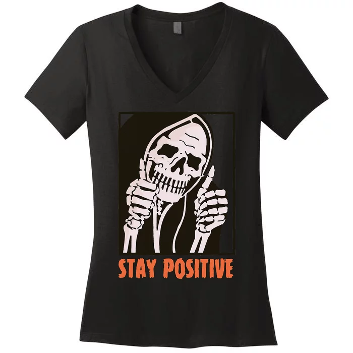 Funny Halloween Grim Reaper Women's V-Neck T-Shirt