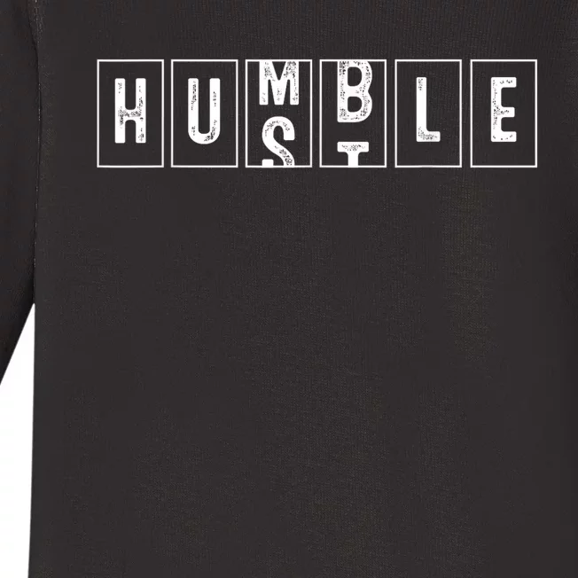 Funny Hustle Gift For Men And Women Cool Humble Odometer Baby Long Sleeve Bodysuit