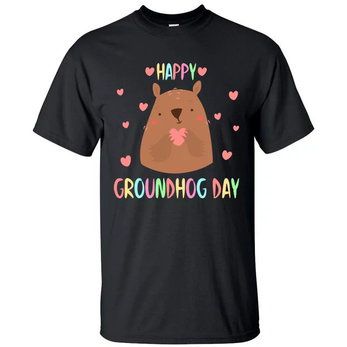 Funny Happy Groundhog Day 2024 Tall T-Shirt