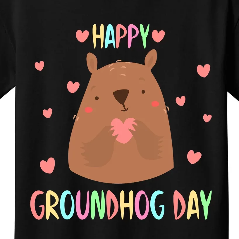 Funny Happy Groundhog Day 2024 Kids T-Shirt