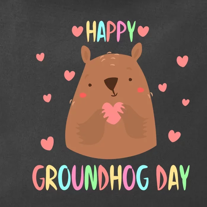 Funny Happy Groundhog Day 2024 Zip Tote Bag