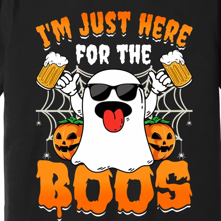 Funny Halloween Ghost Costume IM Just Here For The Boos Premium T-Shirt