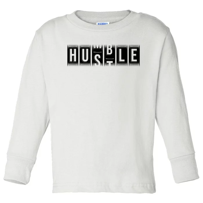 Funny Hustle Gift For Men And Women Cool Humble Odometer Toddler Long Sleeve Shirt