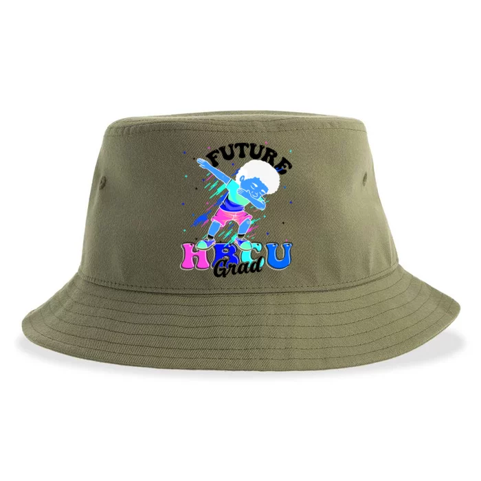 Future Hbcu Grad Graduate Afro Black Juneteenth African Funny Gift Sustainable Bucket Hat