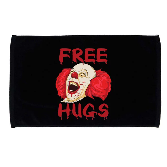 Free Hugs Halloween Evil Killer Scary Clown Horror Gift Microfiber Hand Towel