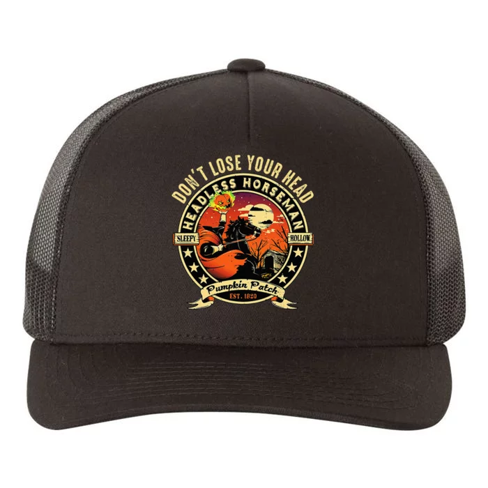 Funny Headless Horseman Urban Legend Halloween Pumpkin Patch Yupoong Adult 5-Panel Trucker Hat