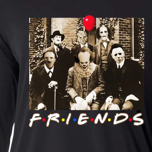 Friends Halloween Horror Team Scary Movies Costume Cooling Performance Long Sleeve Crew