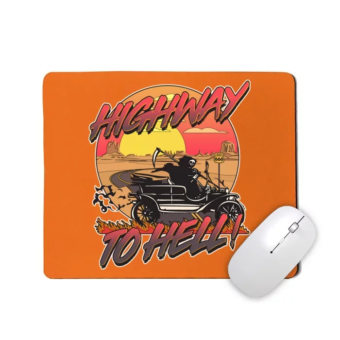 Funny Halloween Highway To Hell Grim Reaper Mousepad