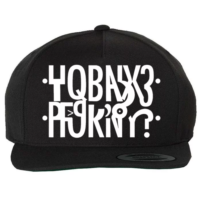 Funny Horny Hidden Message Horny? Reflexed Secret Message Wool Snapback Cap