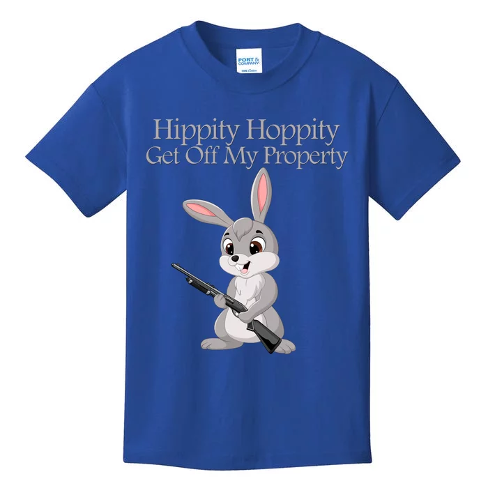 Funny Hippity Hoppity Get Off My Property Gift Kids T-Shirt