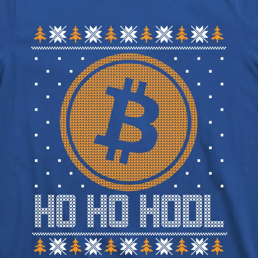 Funny Ho Ho Hodl Bitcoin Christmas Gift Ugly Sweater Party Cute Gift T-Shirt