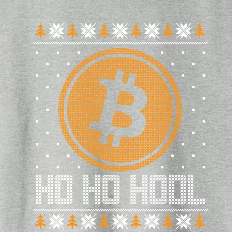 Funny Ho Ho Hodl Bitcoin Christmas Gift Ugly Sweater Party Cute Gift Women's Crop Top Tee