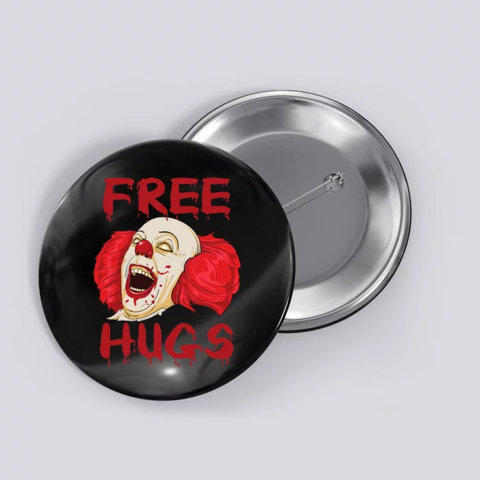 Free Hugs Halloween Evil Killer Scary Clown Horror Gift Button