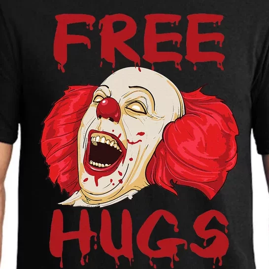 Free Hugs Halloween Evil Killer Scary Clown Horror Gift Pajama Set