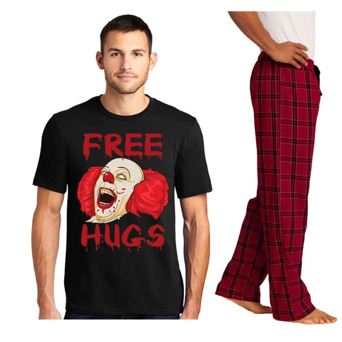 Free Hugs Halloween Evil Killer Scary Clown Horror Gift Pajama Set