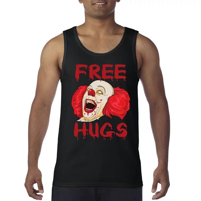 Free Hugs Halloween Evil Killer Scary Clown Horror Gift Tank Top