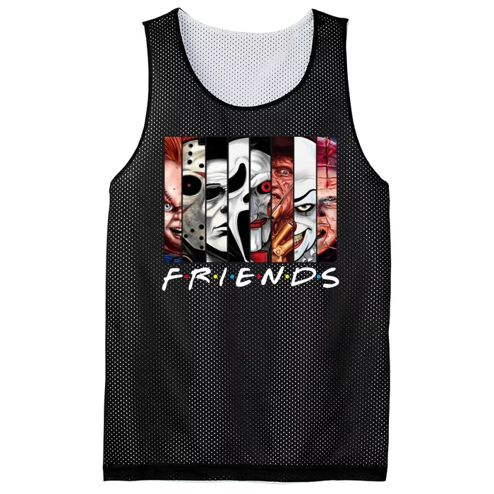 Friends Halloween Horror Squad Parody Mesh Reversible Basketball Jersey Tank